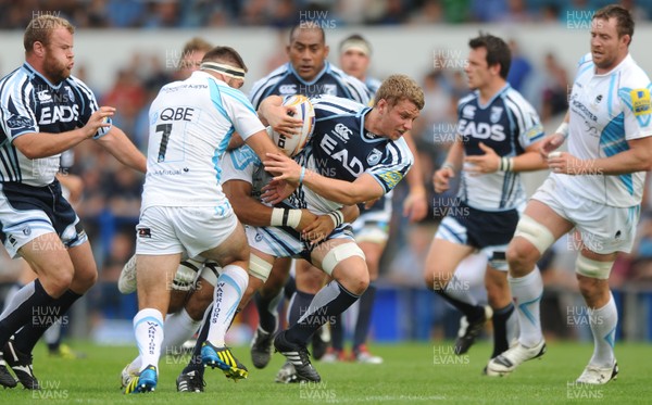 110812 - Cardiff Blues v Worcester Warriors - Preseason Friendly -Thomas Young of Cardiff Blues