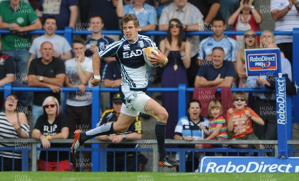 110812 - Cardiff Blues v Worcester Warriors - Preseason Friendly -Tom Williams of Cardiff Blues