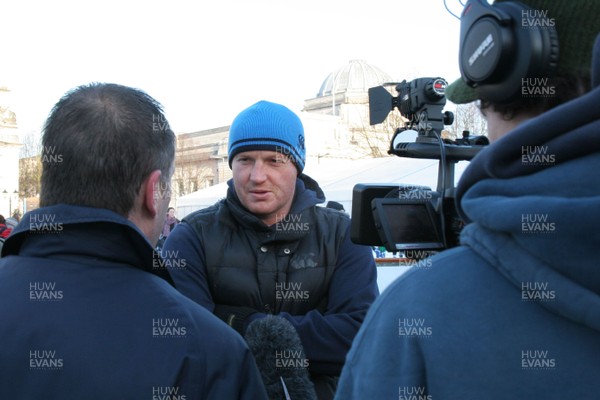 22.12.09 Cardiff Blues at The Winter Wonderland -  Martyn William gives an interview for the Blues news website at The Winter Wonderland. 