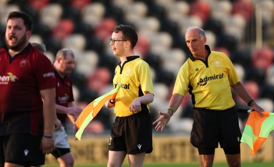 220525 - Cardiff Chiefs v Swansea Gladiators, Mixed Ability Rugby match - Cardiff Match Official Evan Jenkins during the Cardiff Chiefs and Swansea Gladiators match at Rodney Parade