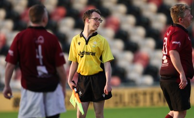 220525 - Cardiff Chiefs v Swansea Gladiators, Mixed Ability Rugby match - Cardiff Match Official Evan Jenkins during the Cardiff Chiefs and Swansea Gladiators match at Rodney Parade