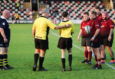 220525 - Cardiff Chiefs v Swansea Gladiators, Mixed Ability Rugby match - Cardiff Match Official Evan Jenkins during the Cardiff Chiefs and Swansea Gladiators match at Rodney Parade