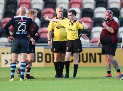 220525 - Cardiff Chiefs v Swansea Gladiators, Mixed Ability Rugby match - Cardiff Match Official Evan Jenkins during the Cardiff Chiefs and Swansea Gladiators match at Rodney Parade