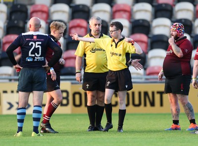 220525 - Cardiff Chiefs v Swansea Gladiators, Mixed Ability Rugby match - Cardiff Match Official Evan Jenkins during the Cardiff Chiefs and Swansea Gladiators match at Rodney Parade