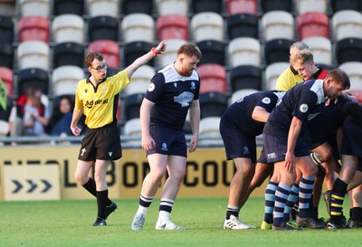 220525 - Cardiff Chiefs v Swansea Gladiators, Mixed Ability Rugby match - Cardiff Match Official Evan Jenkins during the Cardiff Chiefs and Swansea Gladiators match at Rodney Parade