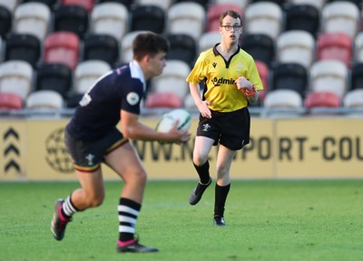 220525 - Cardiff Chiefs v Swansea Gladiators, Mixed Ability Rugby match - Cardiff Match Official Evan Jenkins during the Cardiff Chiefs and Swansea Gladiators match at Rodney Parade
