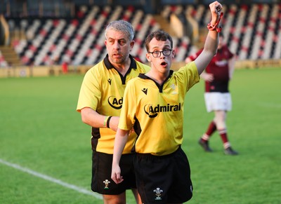 220525 - Cardiff Chiefs v Swansea Gladiators, Mixed Ability Rugby match - Cardiff Match Official Evan Jenkins during the Cardiff Chiefs and Swansea Gladiators match at Rodney Parade