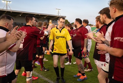 220525 - Cardiff Chiefs v Swansea Gladiators, Mixed Ability Rugby match - Cardiff Match Official Evan Jenkins during the Cardiff Chiefs and Swansea Gladiators match at Rodney Parade