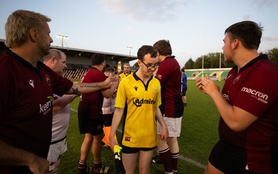 220525 - Cardiff Chiefs v Swansea Gladiators, Mixed Ability Rugby match - Cardiff Match Official Evan Jenkins during the Cardiff Chiefs and Swansea Gladiators match at Rodney Parade