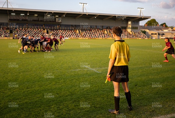 220525 - Cardiff Chiefs v Swansea Gladiators, Mixed Ability Rugby match - Cardiff Match Official Evan Jenkins during the Cardiff Chiefs and Swansea Gladiators match at Rodney Parade