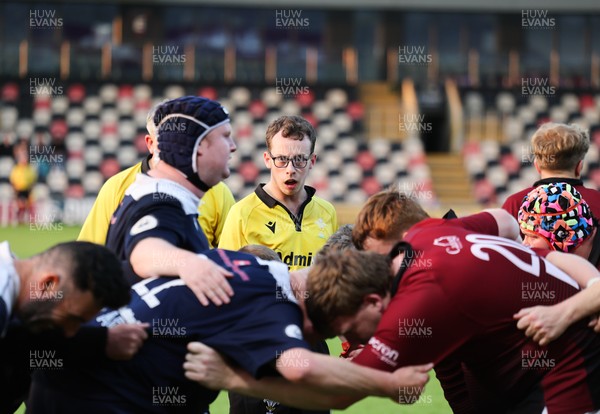 220525 - Cardiff Chiefs v Swansea Gladiators, Mixed Ability Rugby match - Cardiff Match Official Evan Jenkins during the Cardiff Chiefs and Swansea Gladiators match at Rodney Parade