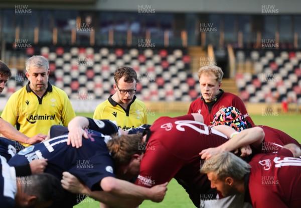 220525 - Cardiff Chiefs v Swansea Gladiators, Mixed Ability Rugby match - Cardiff Match Official Evan Jenkins during the Cardiff Chiefs and Swansea Gladiators match at Rodney Parade