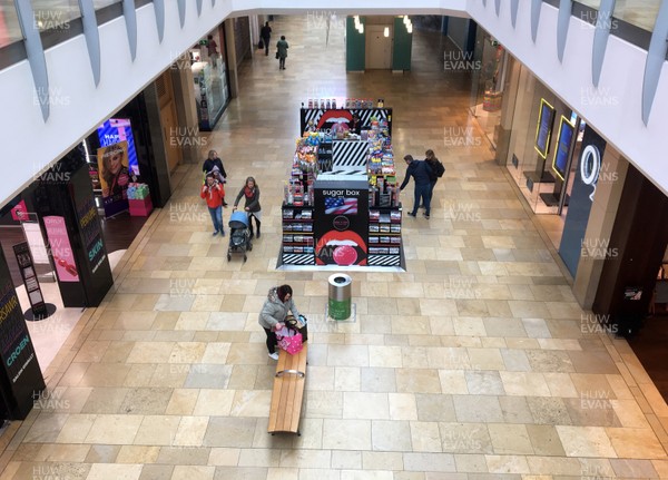 170320 - COVID-19 / Coronavirus - Picture shows the quieter than usual St Davids Shopping Centre on Tuesday afternoon 