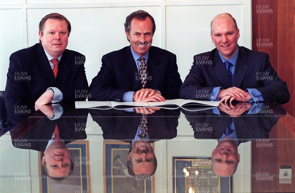 100399 - Cardiff City - Directors including Steve Borley, left, and Paul Guy, centre 