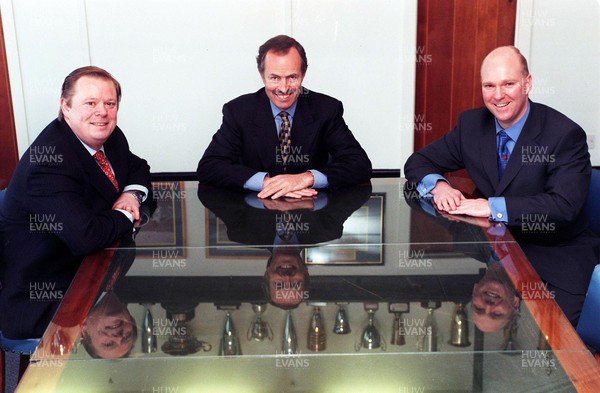 100399 - Cardiff City - Directors including Steve Borley, left, and Paul Guy, centre 