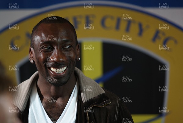 02.04.08 - Cardiff City Press Conference - Jimmy-Floyd Hasselbaink during Cardiff City's press conference 