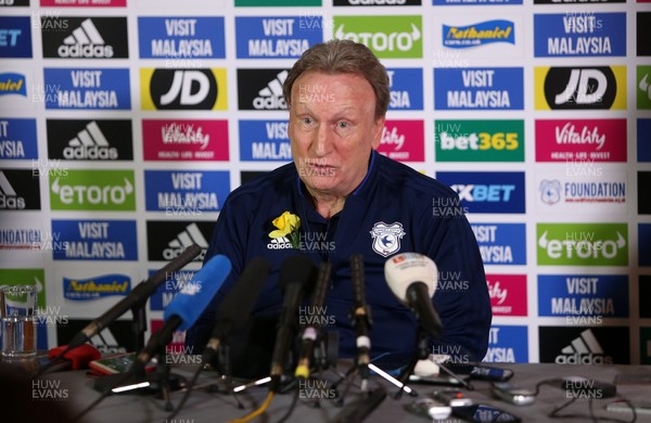 280119 - Picture shows Cardiff City Manager Neil Warnock giving his first press conference since the plane crash involving Emiliano Sala