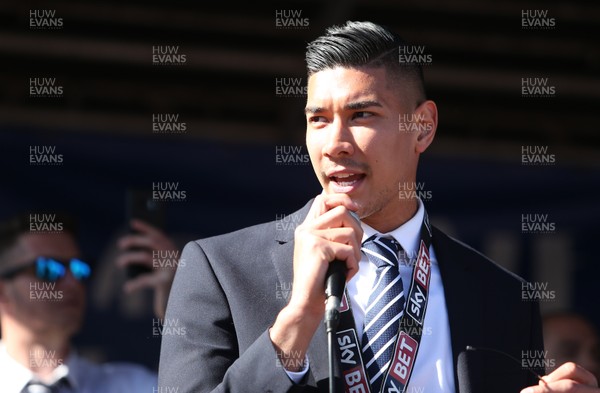 130518 - Cardiff City Open top bus tour to celebrate being promoted into the Premier League - Neil Etheridge of Cardiff City
