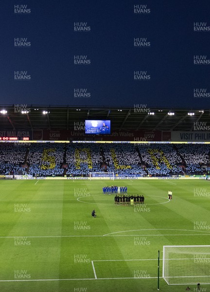020219 - Cardiff City v AFC Bournemouth, Premier League - Fans pay tribute to Emiliano Sala at the Cardiff City Stadium in a minutes silence ahead of the match against Bournemouth