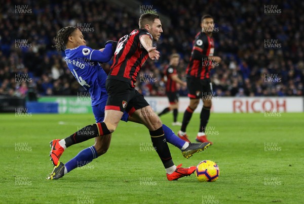 020219 - Cardiff City v AFC Bournemouth, Premier League - Josh Murphy of Cardiff City challenges Dan Gosling of Bournemouth