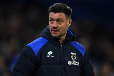 021225 -  Cardiff City v AFC Wimbledon - Vertu Trophy - Johnnie Jackson, Wimbledon Manager