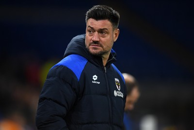 021225 -  Cardiff City v AFC Wimbledon - Vertu Trophy - Johnnie Jackson, Wimbledon Manager