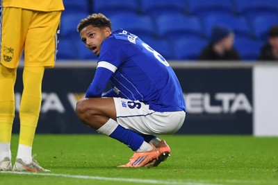 021225 -  Cardiff City v AFC Wimbledon - Vertu Trophy - Omari Kellyman of Cardiff City