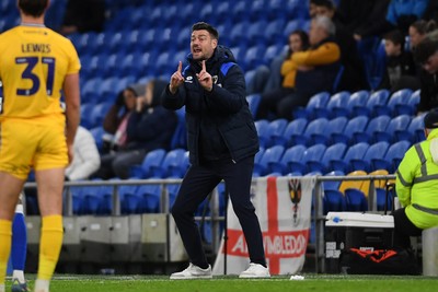 021225 -  Cardiff City v AFC Wimbledon - Vertu Trophy - Johnnie Jackson, Wimbledon Manager