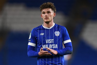 021225 -  Cardiff City v AFC Wimbledon - Vertu Trophy - Luke Pearce of Cardiff City