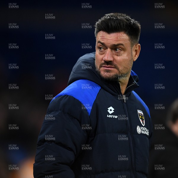 021225 -  Cardiff City v AFC Wimbledon - Vertu Trophy - Johnnie Jackson, Wimbledon Manager