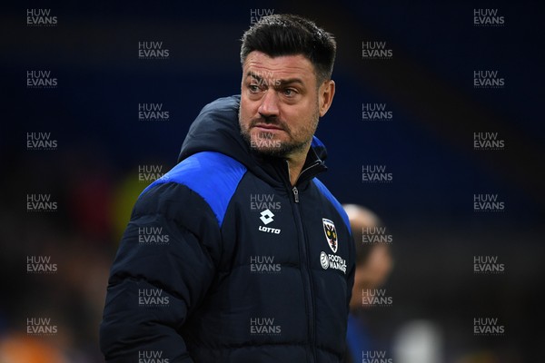 021225 -  Cardiff City v AFC Wimbledon - Vertu Trophy - Johnnie Jackson, Wimbledon Manager