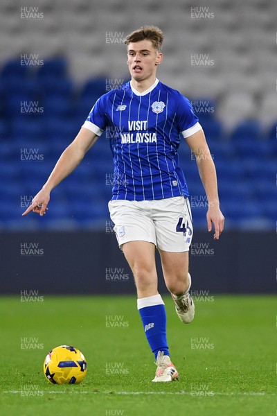 021225 -  Cardiff City v AFC Wimbledon - Vertu Trophy - Dylan Lawlor of Cardiff City