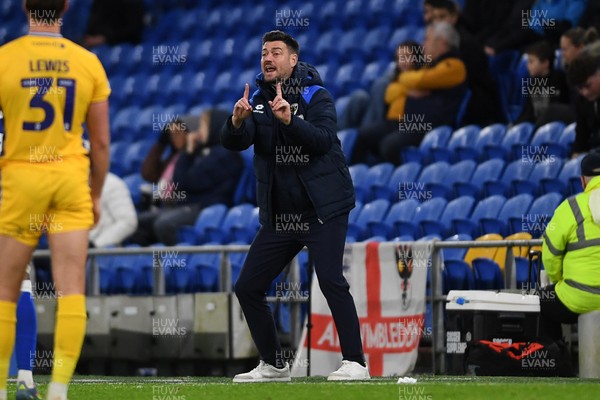 021225 -  Cardiff City v AFC Wimbledon - Vertu Trophy - Johnnie Jackson, Wimbledon Manager