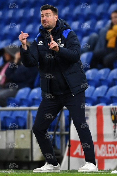 021225 -  Cardiff City v AFC Wimbledon - Vertu Trophy - Johnnie Jackson, Wimbledon Manager
