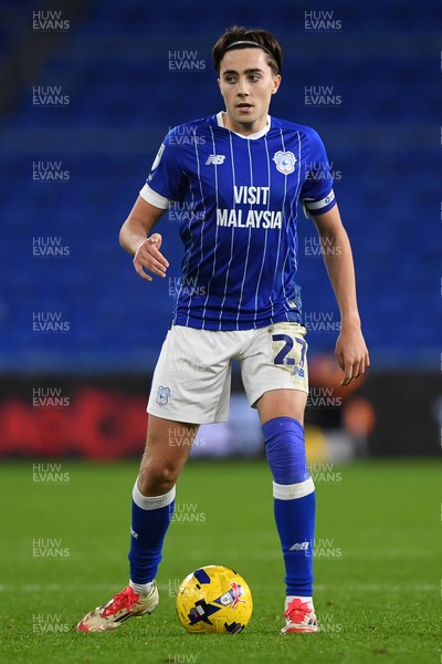 021225 -  Cardiff City v AFC Wimbledon - Vertu Trophy - Joel Colwill of Cardiff City
