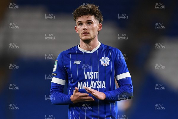 021225 -  Cardiff City v AFC Wimbledon - Vertu Trophy - Luke Pearce of Cardiff City