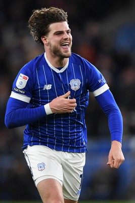 170226 - Cardiff City v AFC Wimbledon - Sky Bet League 1 - Ollie Tanner of Cardiff City celebrates scoring a goal