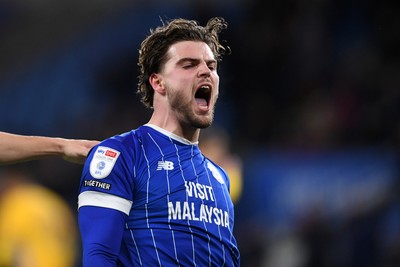 170226 - Cardiff City v AFC Wimbledon - Sky Bet League 1 - Ollie Tanner of Cardiff City celebrates scoring a goal