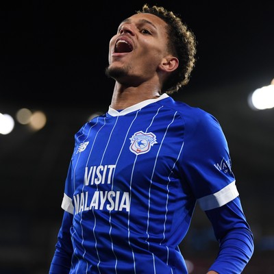 170226 - Cardiff City v AFC Wimbledon - Sky Bet League 1 - Omari Kellyman of Cardiff City celebrates scoring a goal