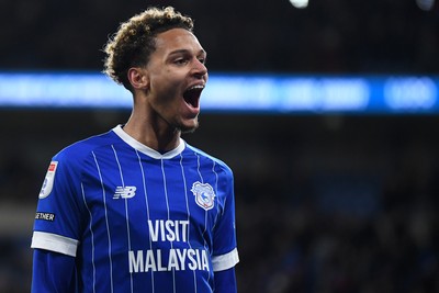 170226 - Cardiff City v AFC Wimbledon - Sky Bet League 1 - Omari Kellyman of Cardiff City celebrates scoring a goal