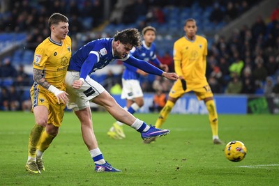 170226 - Cardiff City v AFC Wimbledon - Sky Bet League 1 - Ollie Tanner of Cardiff City scores a goal