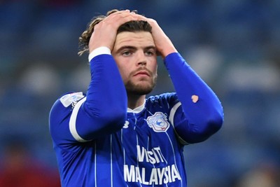 170226 - Cardiff City v AFC Wimbledon - Sky Bet League 1 - Ollie Tanner of Cardiff City goes close