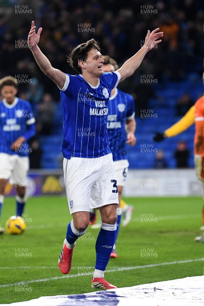 170226 - Cardiff City v AFC Wimbledon - Sky Bet League 1 - Perry NG of Cardiff City celebrates scoring a goal