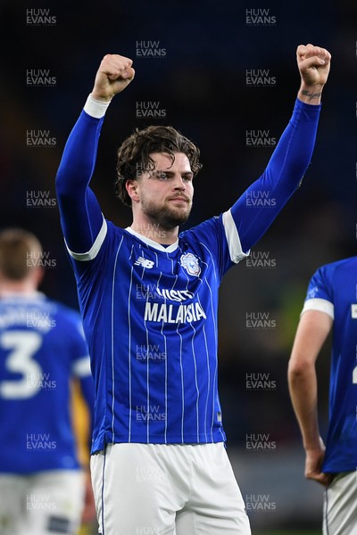 170226 - Cardiff City v AFC Wimbledon - Sky Bet League 1 - Ollie Tanner of Cardiff City celebrates scoring a goal