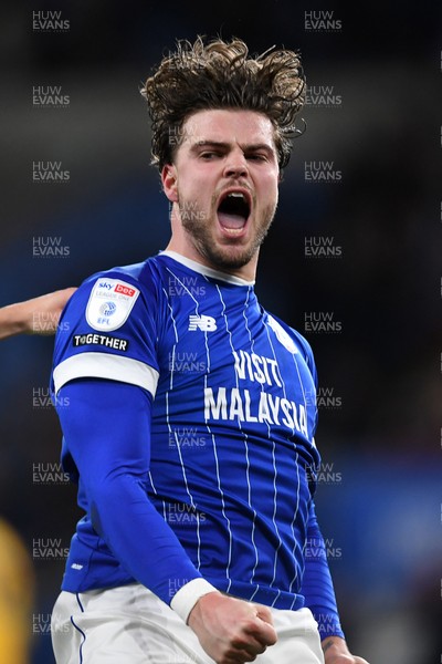 170226 - Cardiff City v AFC Wimbledon - Sky Bet League 1 - Ollie Tanner of Cardiff City celebrates scoring a goal