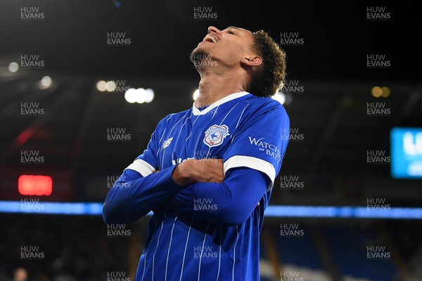 170226 - Cardiff City v AFC Wimbledon - Sky Bet League 1 - Omari Kellyman of Cardiff City celebrates scoring a goal