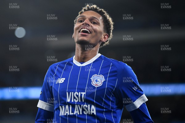 170226 - Cardiff City v AFC Wimbledon - Sky Bet League 1 - Omari Kellyman of Cardiff City celebrates scoring a goal