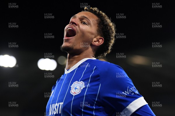 170226 - Cardiff City v AFC Wimbledon - Sky Bet League 1 - Omari Kellyman of Cardiff City celebrates scoring a goal