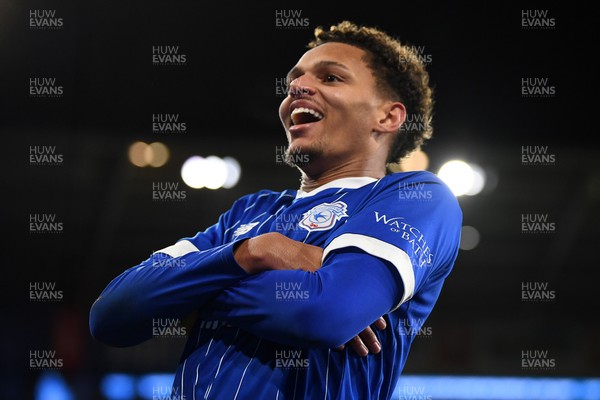 170226 - Cardiff City v AFC Wimbledon - Sky Bet League 1 - Omari Kellyman of Cardiff City celebrates scoring a goal