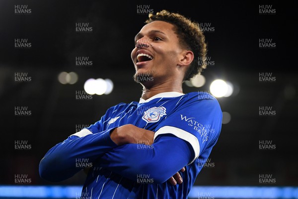170226 - Cardiff City v AFC Wimbledon - Sky Bet League 1 - Omari Kellyman of Cardiff City celebrates scoring a goal